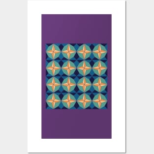 geometric mosaic Posters and Art